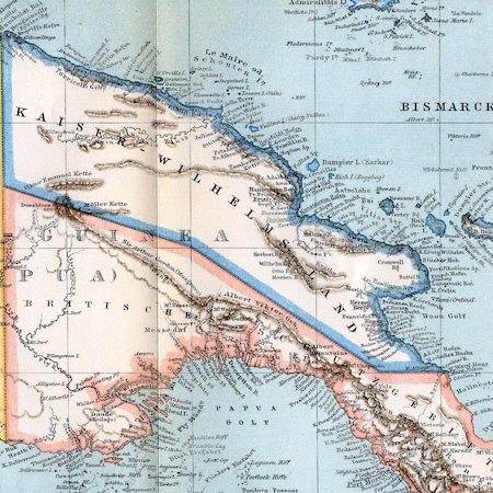 Historische Karte von Papua